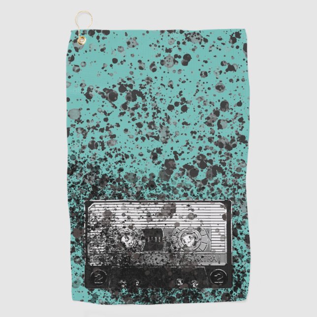Toalla De Golf Casete de audio retro (Anverso)