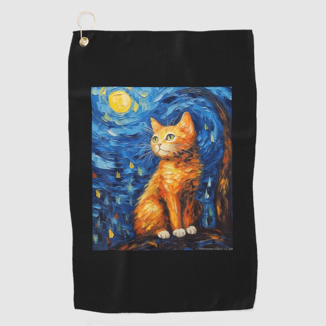 Toalla De Golf Cat Mom, Cat Dad (Anverso)