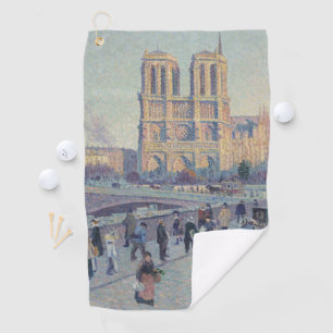 Toalla De Golf Catedral de Notre Dame de París Pintura clásica de
