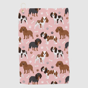 Toalla De Golf Cavalier King Charles Spaniel Paws and Bones Golf 