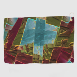 Toalla De Golf Cera esculpida de aspecto marrón y azul