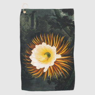 Toalla De Golf Cereus Nocturno Florecido Arte Gótico Antiguo
