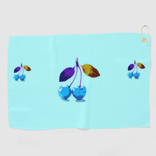 Toalla De Golf Cerezas azules brillantes