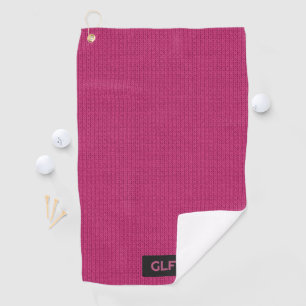 Toalla De Golf Cerise Knit de lana con iniciales / etiqueta de no