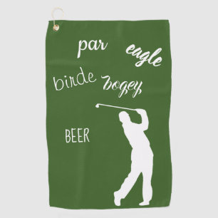 Toalla De Golf Cerveza Birdie Par Bogey Eagle Golfer diciendo