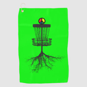 Toalla De Golf Cesta de Paz Verde de Dayglo