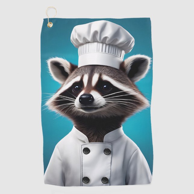 Toalla De Golf Chef Raccoon (Anverso)