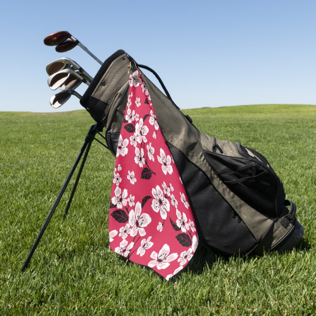 TOALLA DE GOLF CHERRY BLOSSOM - SAKURA (ROJO) (Verde)