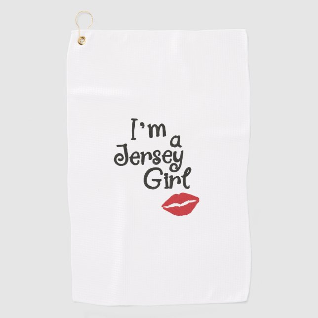 Toalla de golf Chica de Jersey (Anverso)