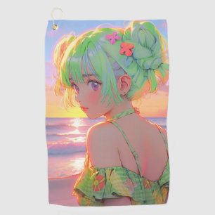 Toalla De Golf Chica del Anime de la Costa del Sol con panecillos