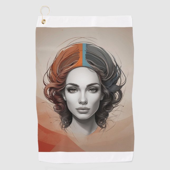 Toalla De Golf chica vívido fuera de adentro (Anverso)