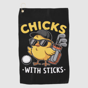 Toalla De Golf Chicas con Palos Golfista Chica Club de Golf Golf