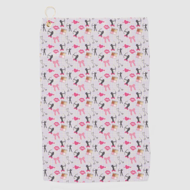 Toalla De Golf Chicas de tiro con arco - Corazón de bruja y maqui (Anverso)