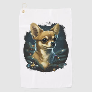 Toalla De Golf Chihuahua Feliz Navidad X-Mas Tree Cute