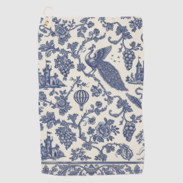 Toalla de golf Chinoiserie Peacock & Balloon