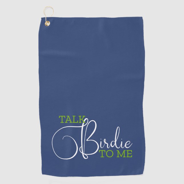 Toalla De Golf Chiste divertido de golf Blue Green (Anverso)