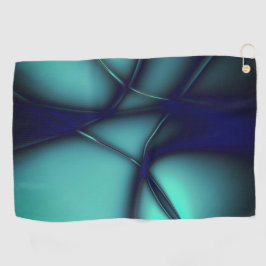 Toalla De Golf Cian de menta quemada bajo líneas brillantes se pa