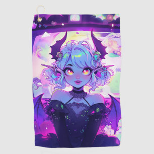 Toalla De Golf Ciberpunk gótico Demon Fantasy Anime Chica