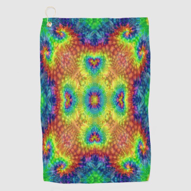 Toalla De Golf Cielo azul cielo azul celeste caleidoscopio (Anverso)