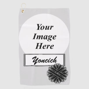 Toalla De Golf Cinta de Flor Negra por Kenneth Yoncich