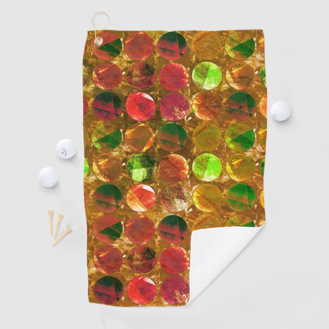 Toalla De Golf Círculo de textura sobre naranja bruto (In situ)