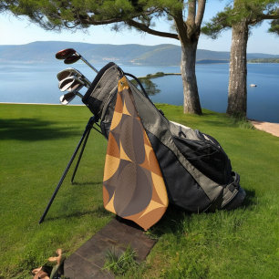 Toalla De Golf círculos retros marrones
