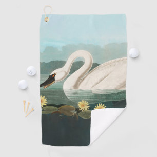 Toalla De Golf cisnes de agua blanca de cisne audubon