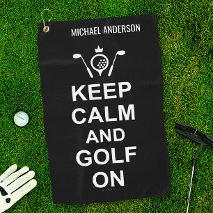 Toalla De Golf Cita de golf para mantener la calma y el golf en l