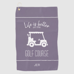 Toalla De Golf Cita de Golfista de Carrito de Golf Lindo Curso de