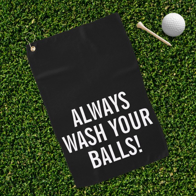 Toalla De Golf Cita divertida (funny golf towel always wash your balls)