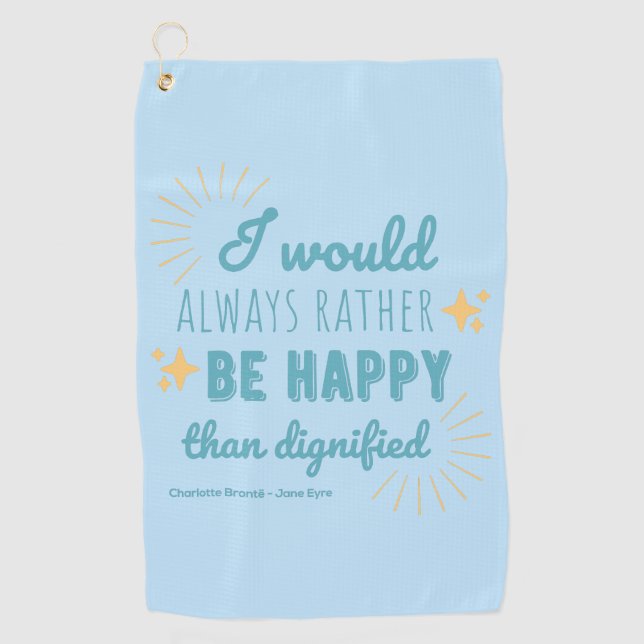 Toalla De Golf Cita Jane Eyre I - Edición Azul (Anverso)