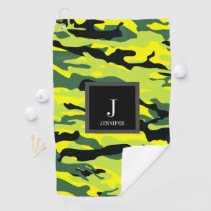 Toalla De Golf Ciudad urbana del Camo Verde Personalizado