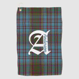 Toalla De Golf Clan Anderson Tartan Plaid Monogram