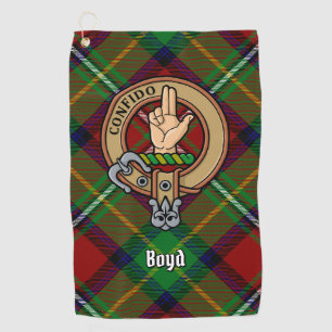 Toalla De Golf Clan Boyd Escudo sobre Tartán