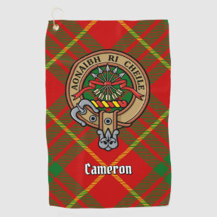 Toalla De Golf Clan Cameron Escudo sobre Tartán
