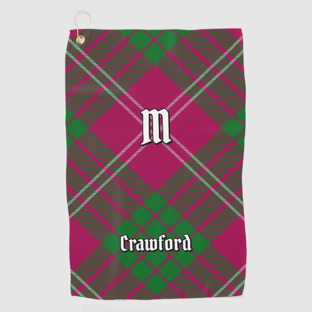 Toalla de golf Clan Crawford Tartan (Anverso)