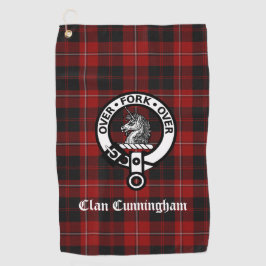 Toalla De Golf Clan Cunningham Escudo Badge y Tartán