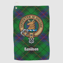 Toalla De Golf Clan Davidson Escudo sobre Tartán