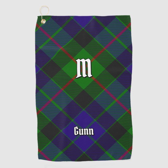 Toalla de golf Clan Gunn Tartan (Anverso)