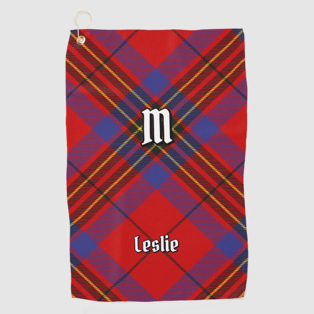 Toalla De Golf Clan Leslie Red Tartan (Anverso)