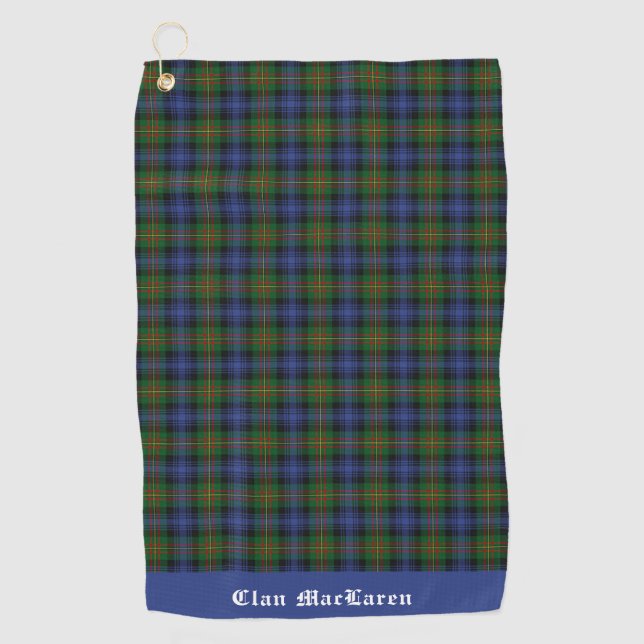 Toalla De Golf Clan MacLaren Tartan Plaid Personalizable (Anverso)