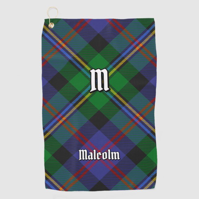 Toalla De Golf Clan Malcolm Tartan (Anverso)