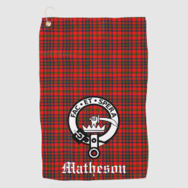 Toalla De Golf Clan Matheson Escudo Badge y Tartán