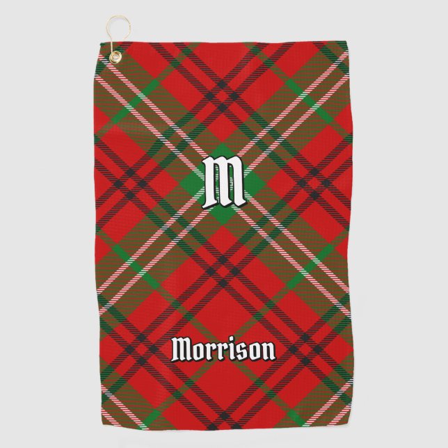 Toalla De Golf Clan Morrison Red Tartan Golf Toalla (Anverso)