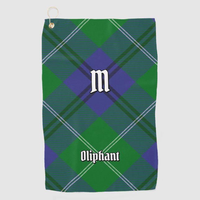 Toalla De Golf Clan Oliphant Tartan Golf Toalla (Anverso)