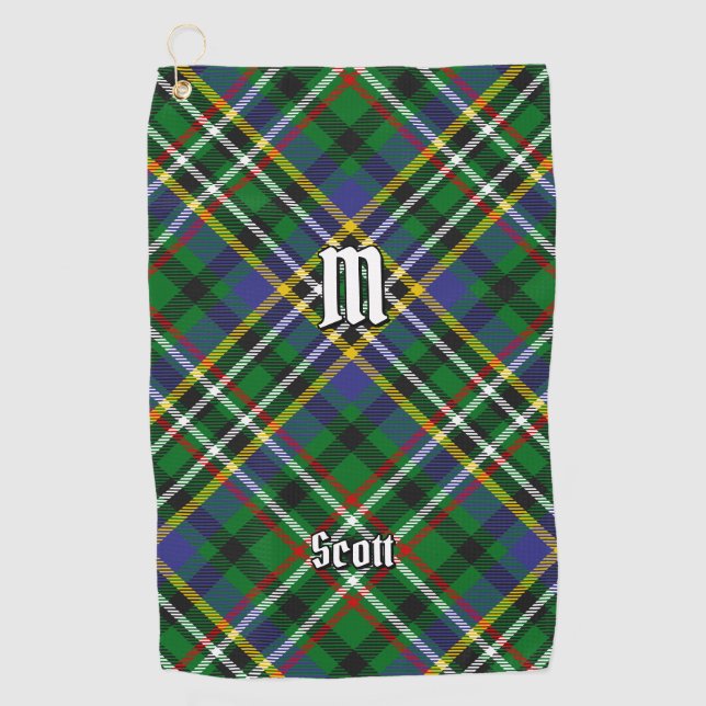 Toalla de golf Clan Scott Green Tartan (Anverso)