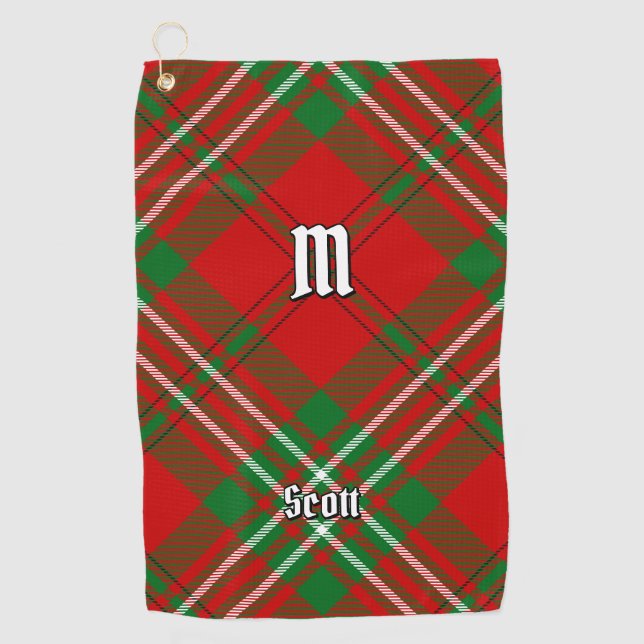 Toalla de Golf Clan Scott Red Tartan (Anverso)