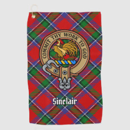 Toalla De Golf Clan Sinclair Escudo sobre Tartán