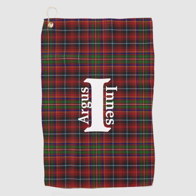 Toalla De Golf Clan Tradicional Innes Tartan Plaid (Anverso)