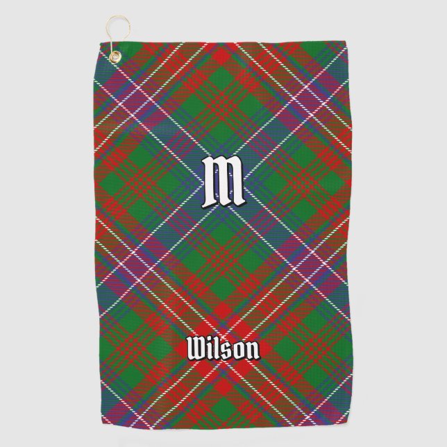 Toalla De Golf Clan Wilson Modern Tartán (Anverso)